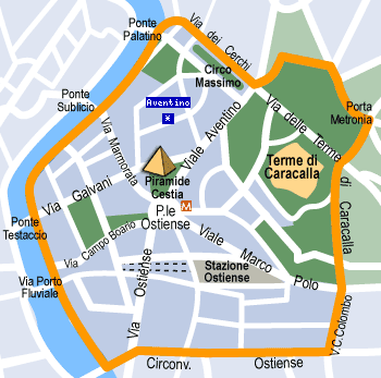 Location Map for Hotel Aventino